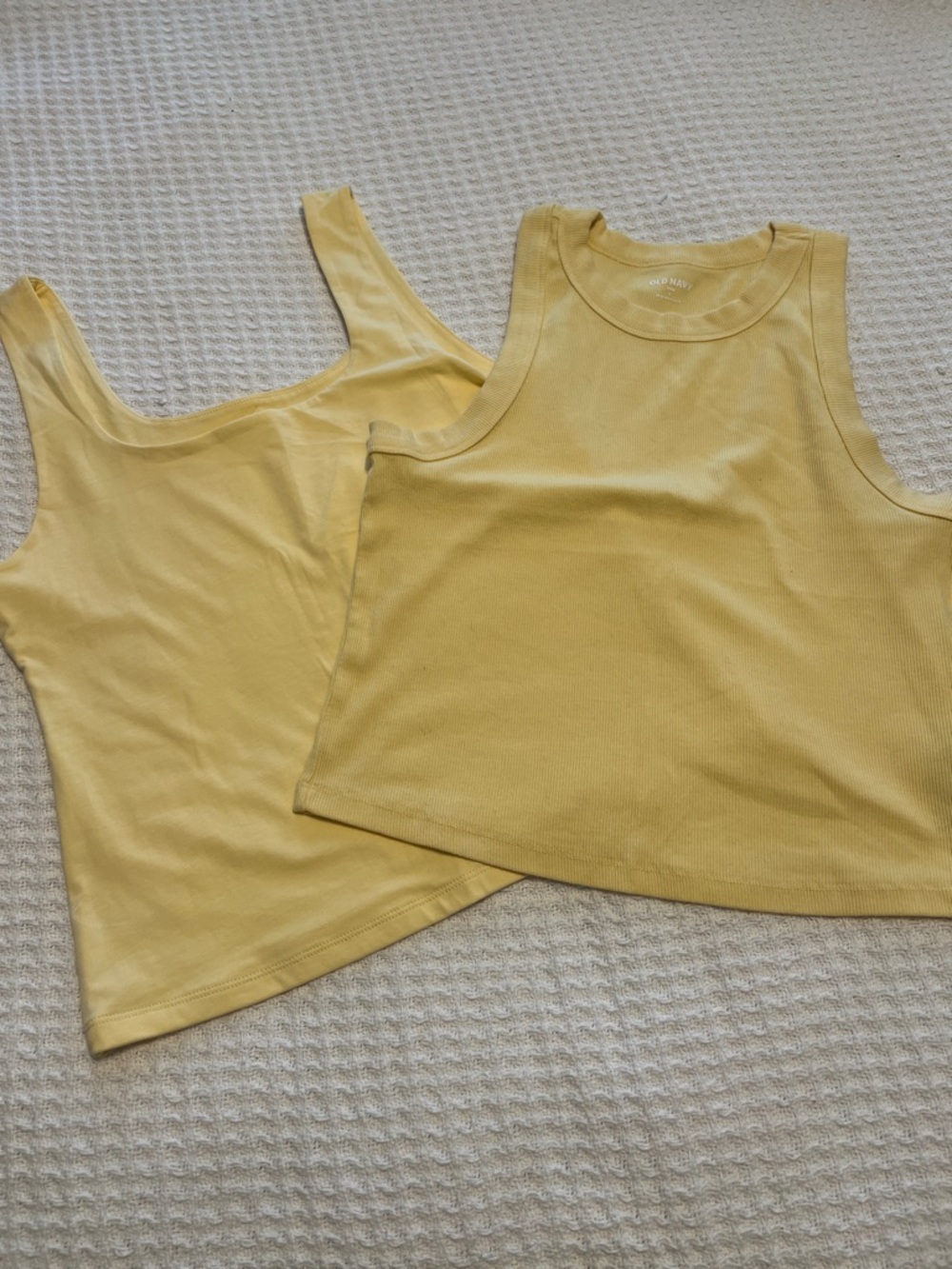 Women’s butter Yellow Tank Top - Soft Ribbed & Scoop Styles